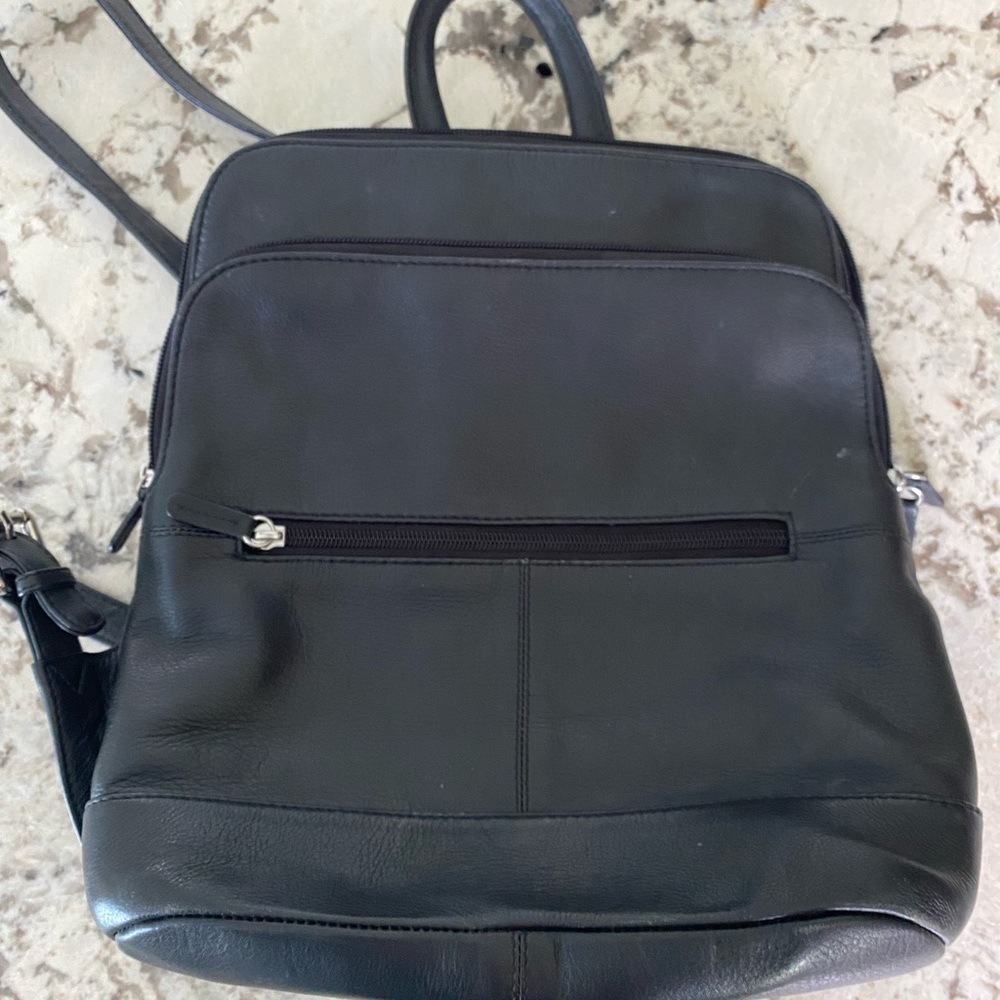 Black Leather Backpack